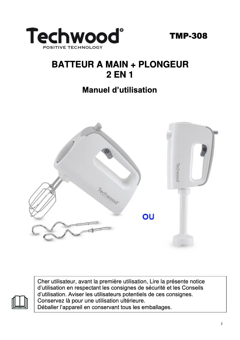 Página 1 del manual Manual de usuario Techwood TMP-8241