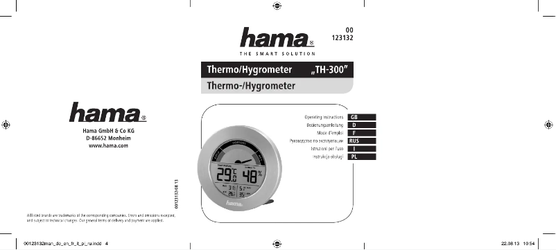 Página 1 del manual Manual de usuario Hama TH-300