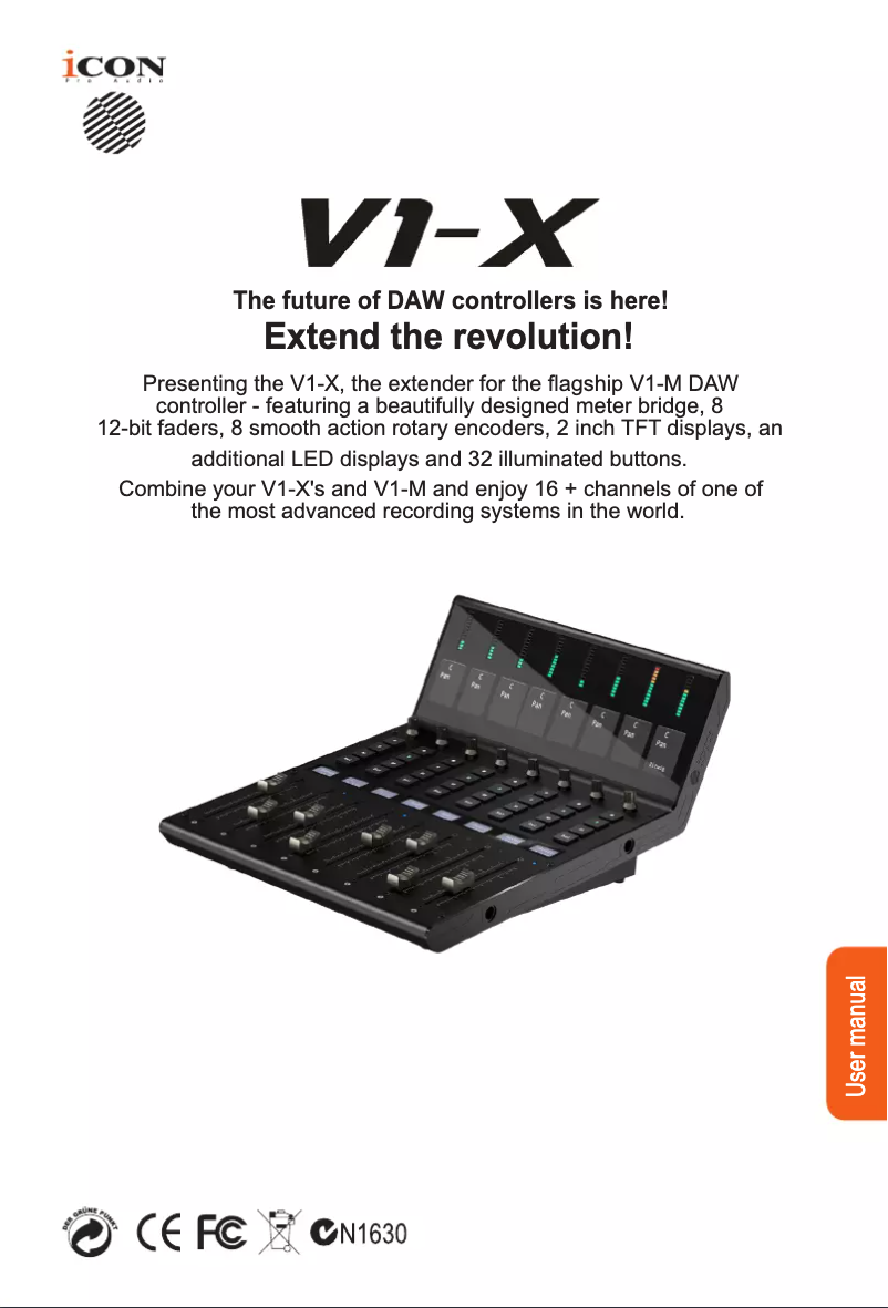 Imagen de la primera página del manual del dispositivo V1-X