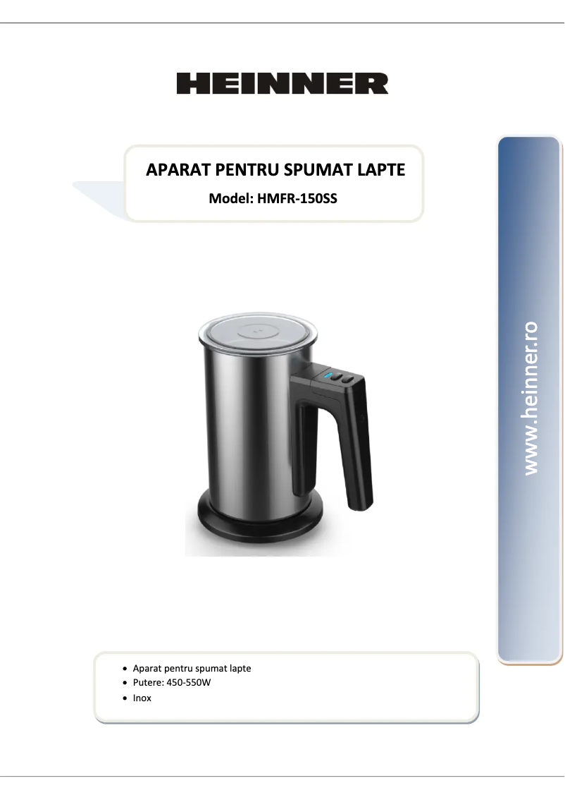 Imagen de la primera página del manual del dispositivo HMFR-150SS