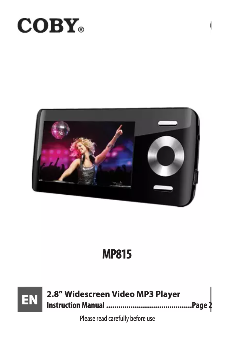 Imagen de la primera página del manual del dispositivo MP815