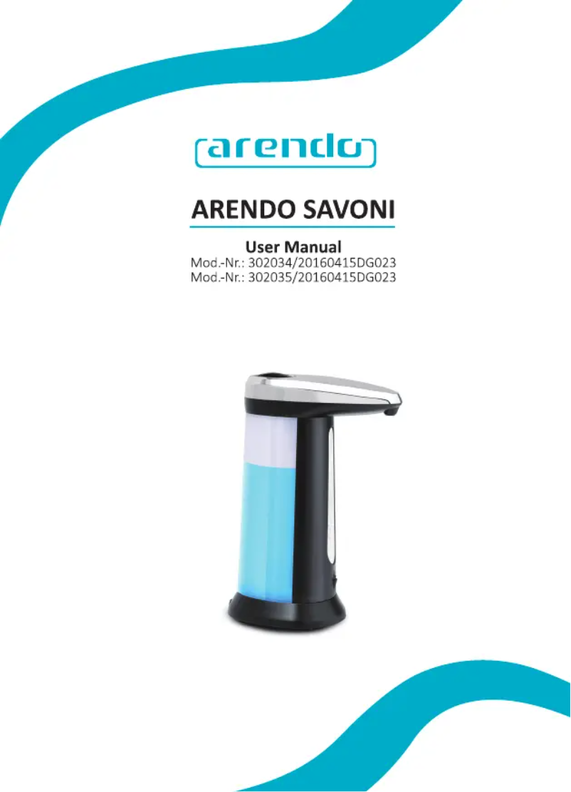 Página 1 del manual Manual de usuario Arendo 302034