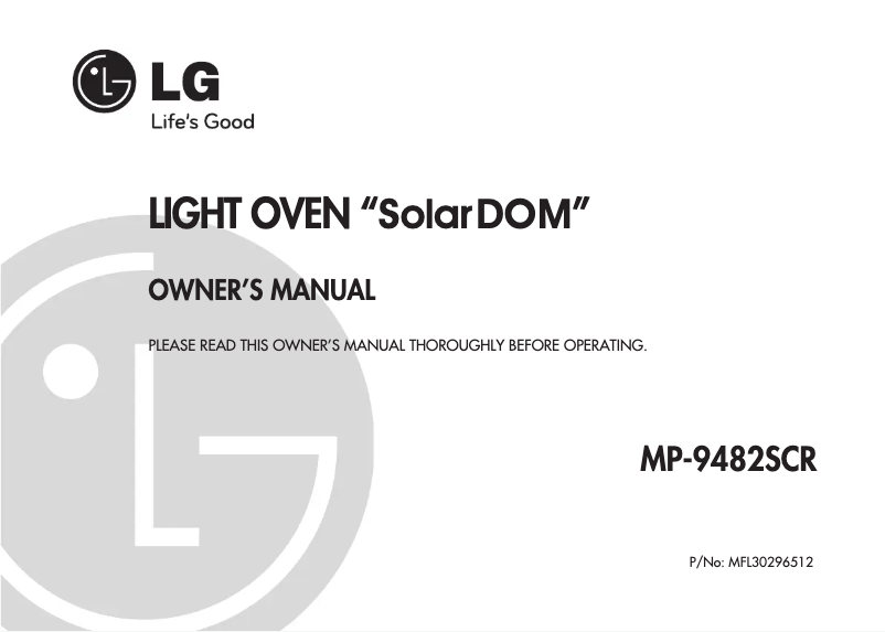 Página nº 1 - Manual de usuario LG MP-9482SC