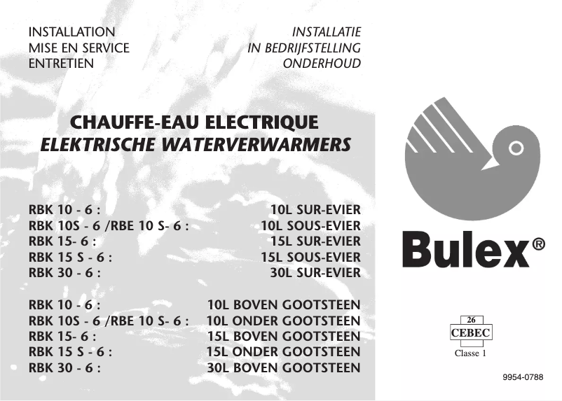 Página 1 del manual Manual de usuario Bulex RBK 15 S - 6