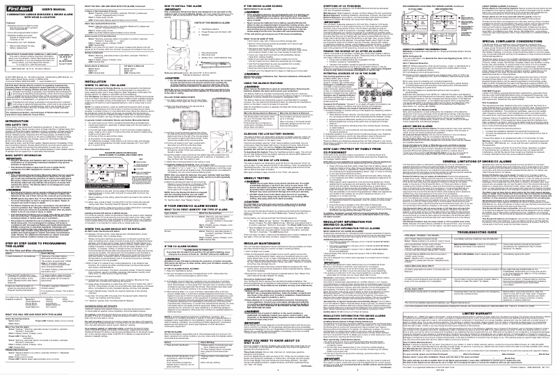 Página 1 del manual Manual de usuario First Alert PC900V