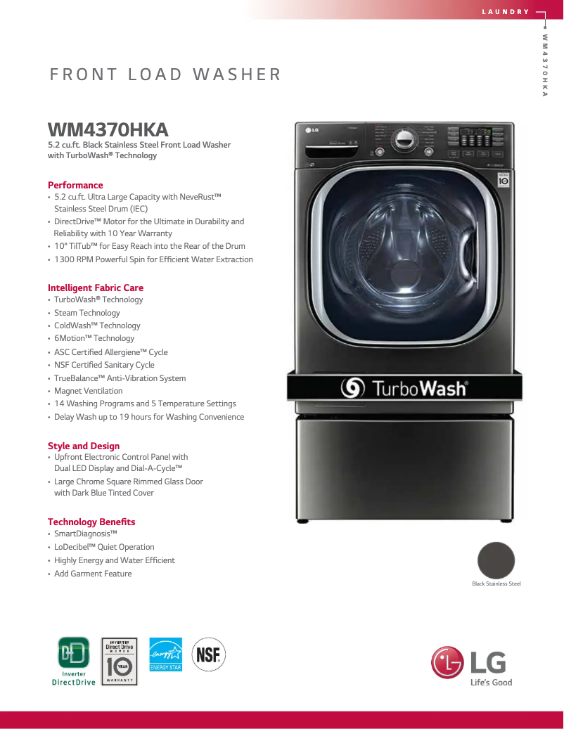 Imagen de la primera página del manual del dispositivo WM4370HKA
