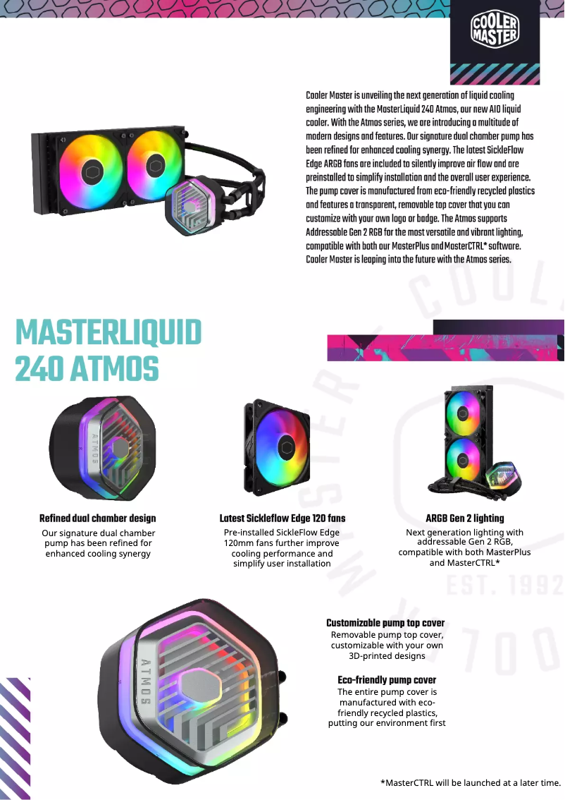 Imagen de la primera página del manual del dispositivo MasterLiquid 240 ATMOS