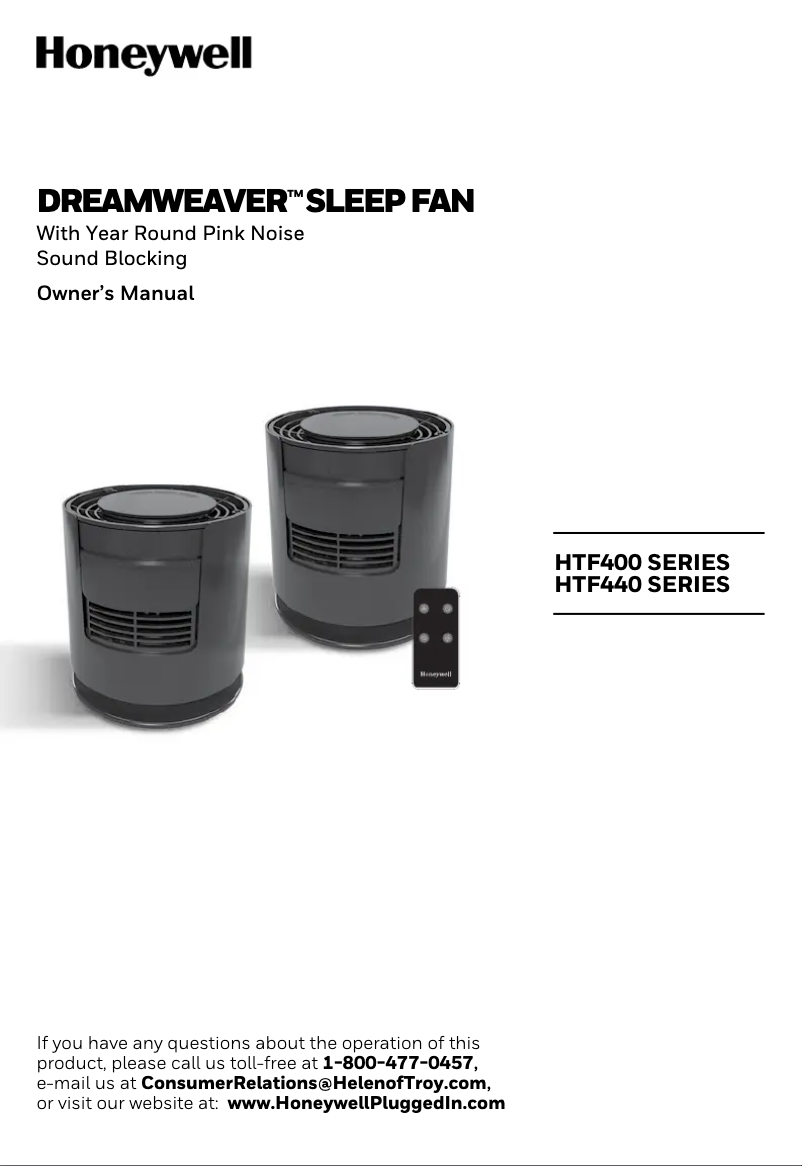 Página nº 1 - Manual de usuario Honeywell DreamWeaver HTF400