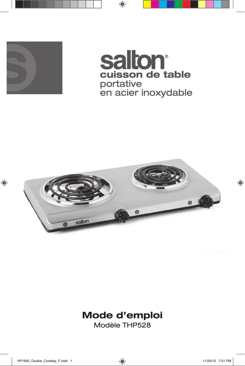 Página nº 1 - Manual de usuario Salton THP528