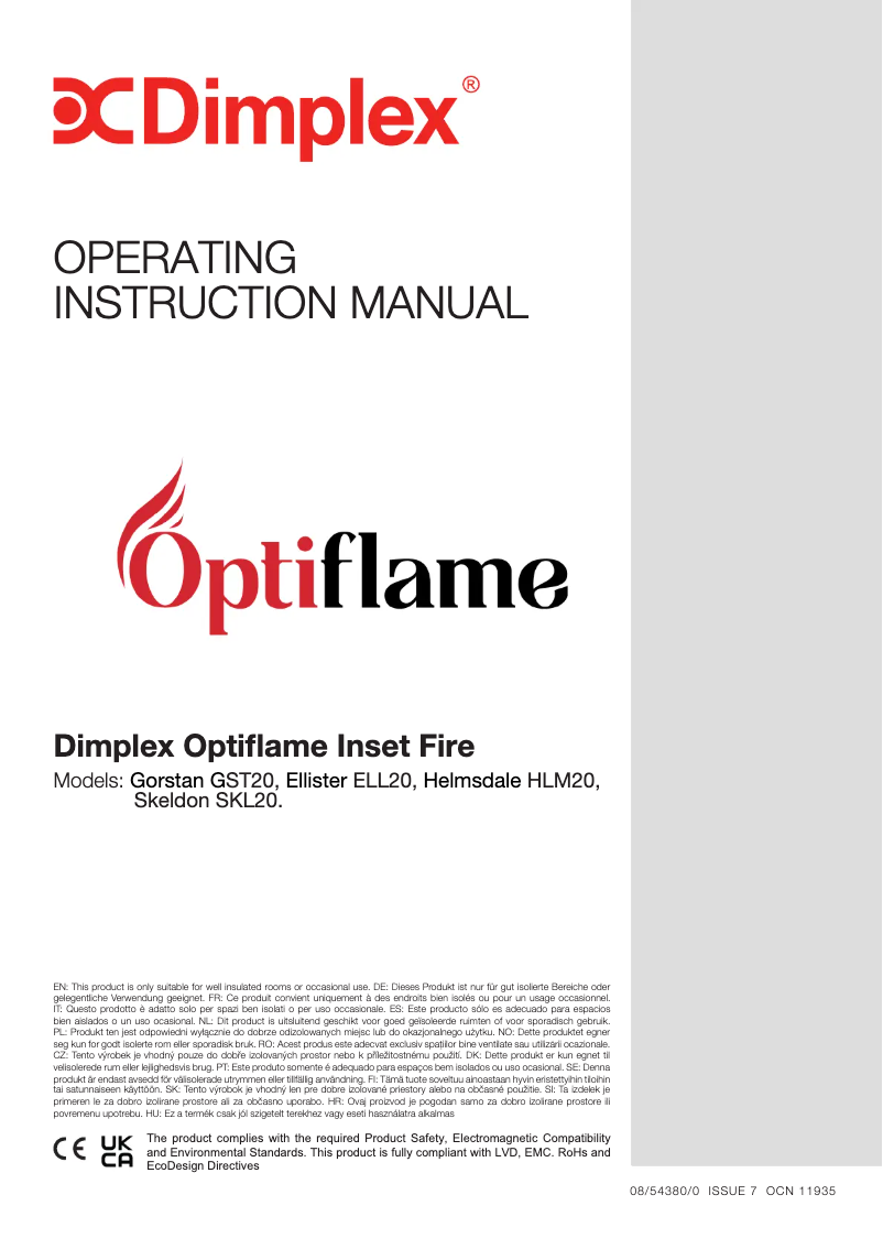 Página 1 del manual Manual de usuario Dimplex Helmsdale HLM20