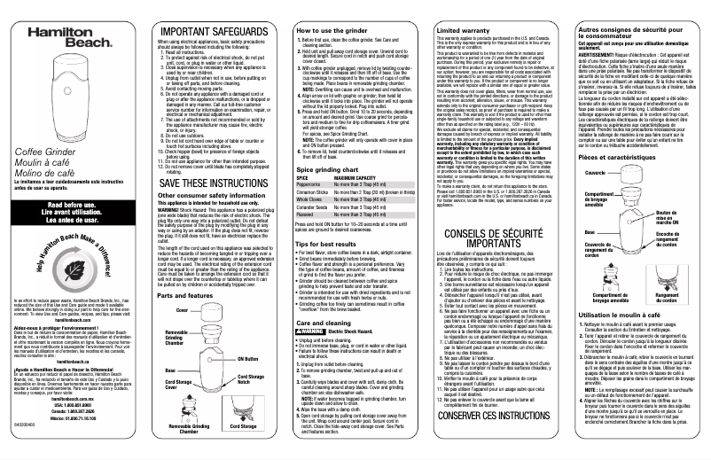 Imagen de la primera página del manual del dispositivo 80350R
