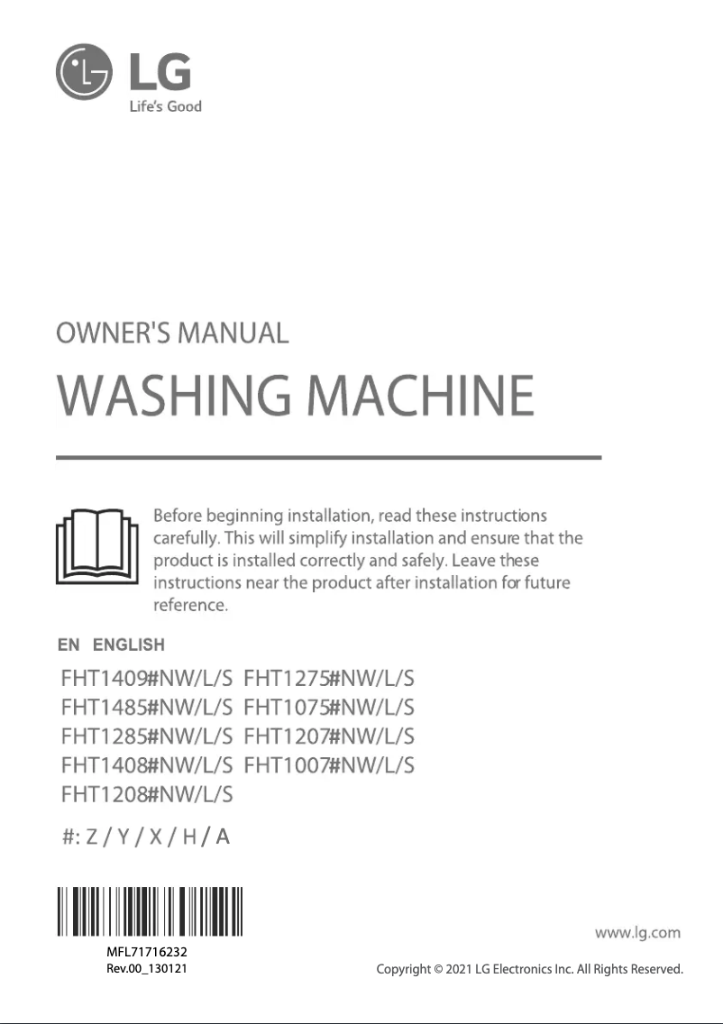 Imagen de la primera página del manual del dispositivo FHT1408ANL