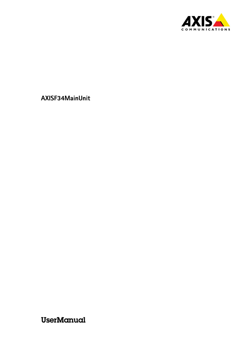 Imagen de la primera página del manual del dispositivo F34 Main Unit