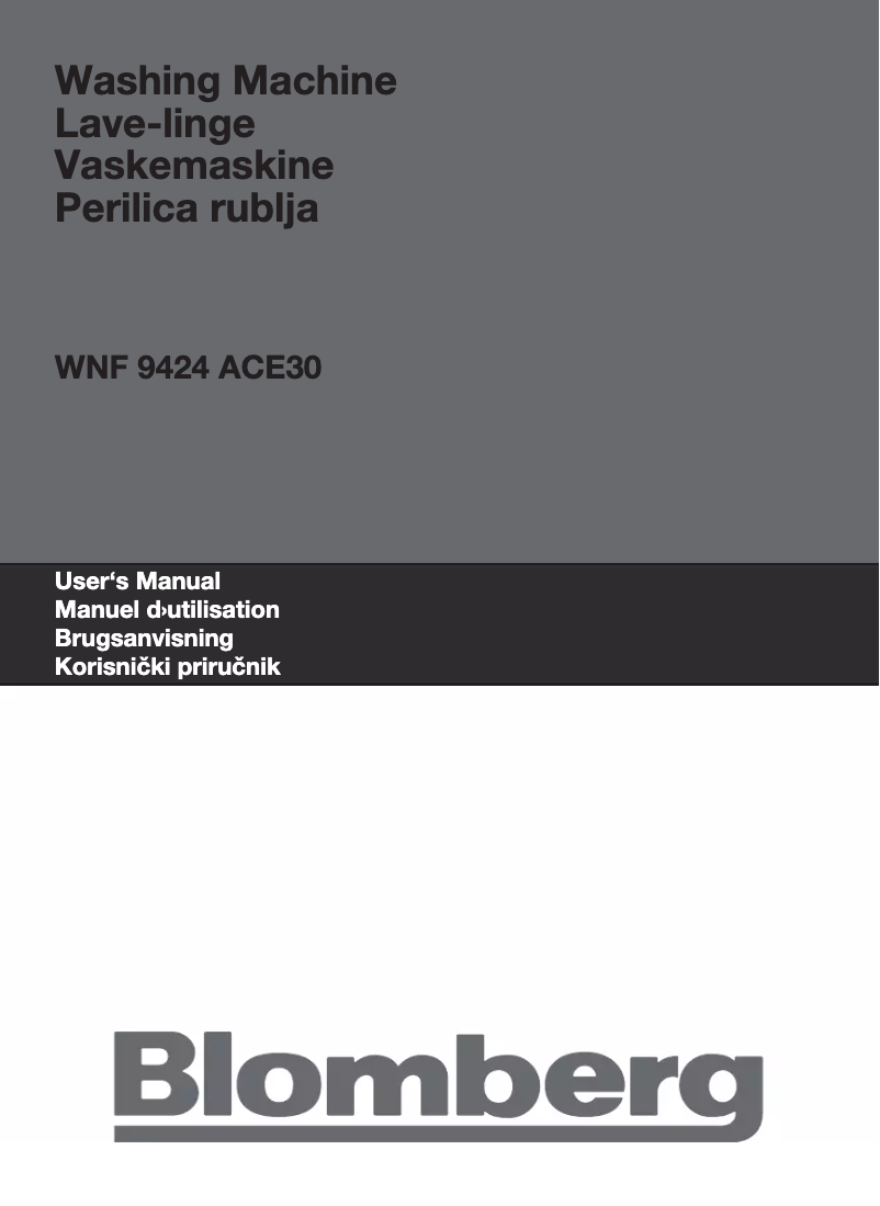 Página 1 del manual Manual de usuario Blomberg WNF 9424 ACE30