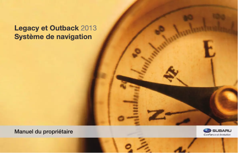 Página 1 del manual Manual de usuario Subaru Outback (2013)