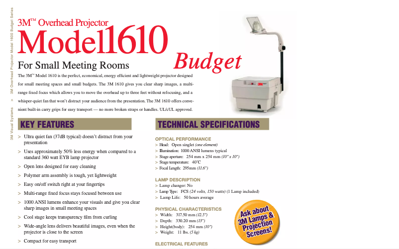 Página nº 1 - Manual de usuario 3M 1610