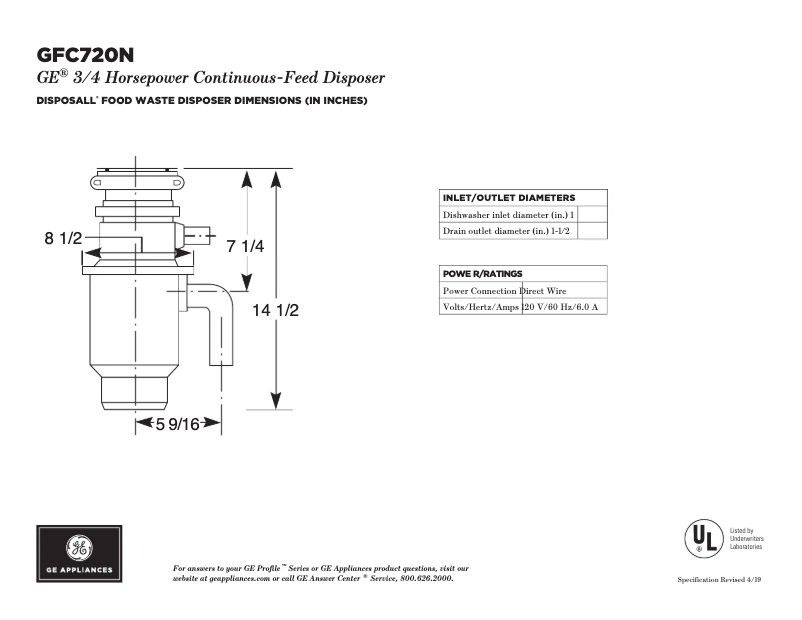 Imagen de la primera página del manual del dispositivo GFC720N