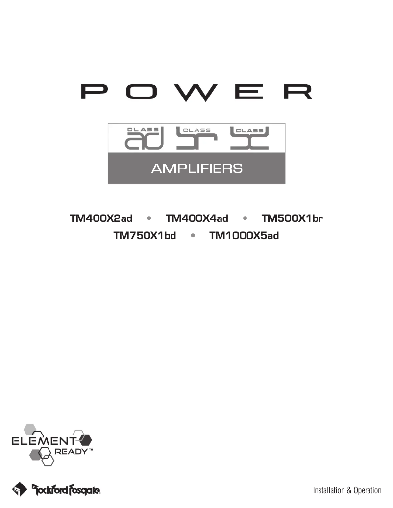 Página 1 del manual Manual de usuario Rockford Fosgate TM400X4AD