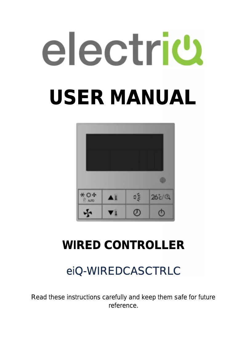 Página 1 del manual Manual de usuario ElectriQ eiQ-WIREDCASCTRLC