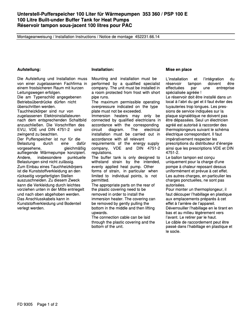 Imagen de la primera página del manual del dispositivo PSP100E