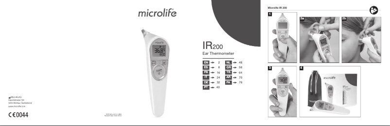 Página 1 del manual Manual de usuario Microlife IR 200