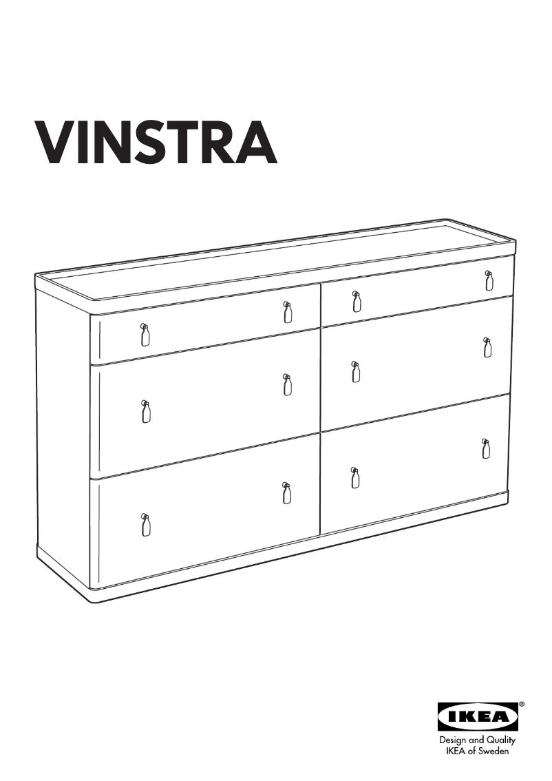 Imagen de la primera página del manual del dispositivo VINSTRA (6 drawers)