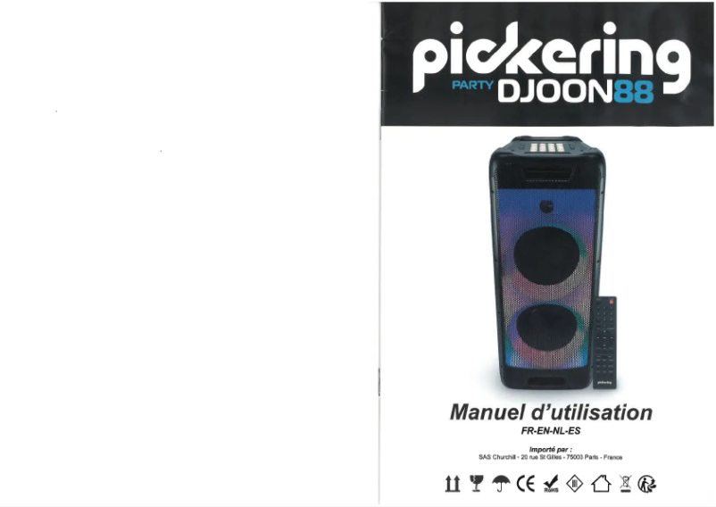 Página 1 del manual Manual de usuario Pickering PARTY DJOON88