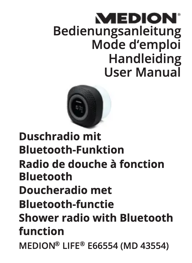 Página nº 1 - Manual de usuario Medion LIFE E66554 (MD 43554)