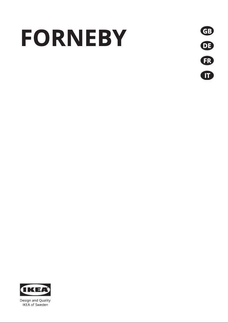 Imagen de la primera página del manual del dispositivo FORNEBY 905.577.92