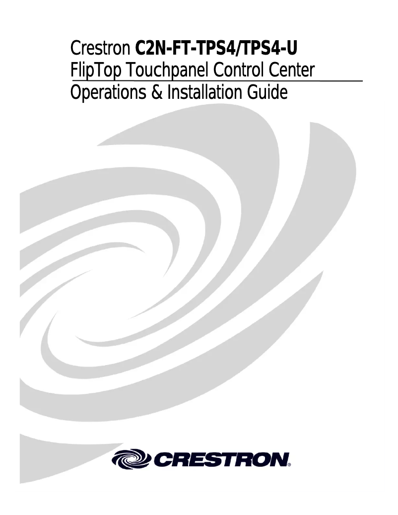 Página 1 del manual Manual de usuario Crestron C2N-FT-TPS4-U-B