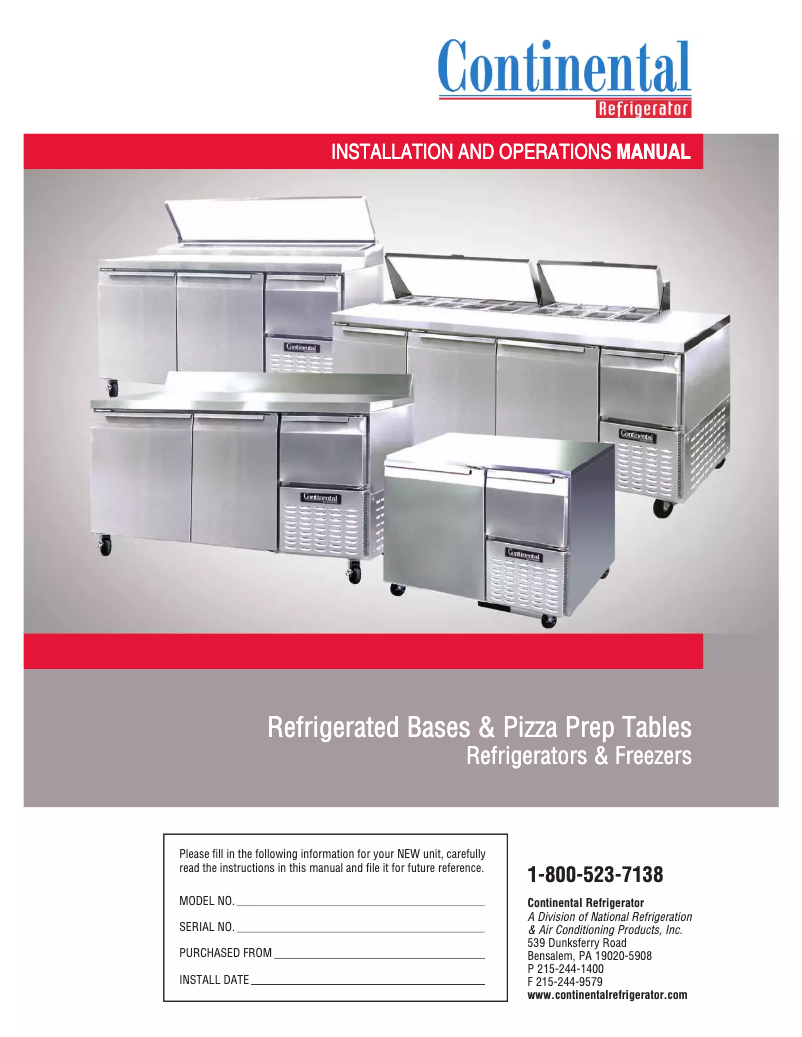 Página 1 del manual Manual de usuario Continental PA93N