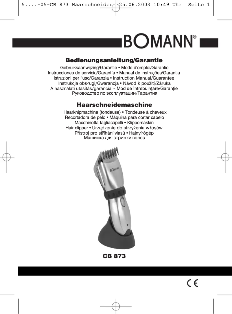 Página 1 del manual Manual de usuario Bomann CB 873