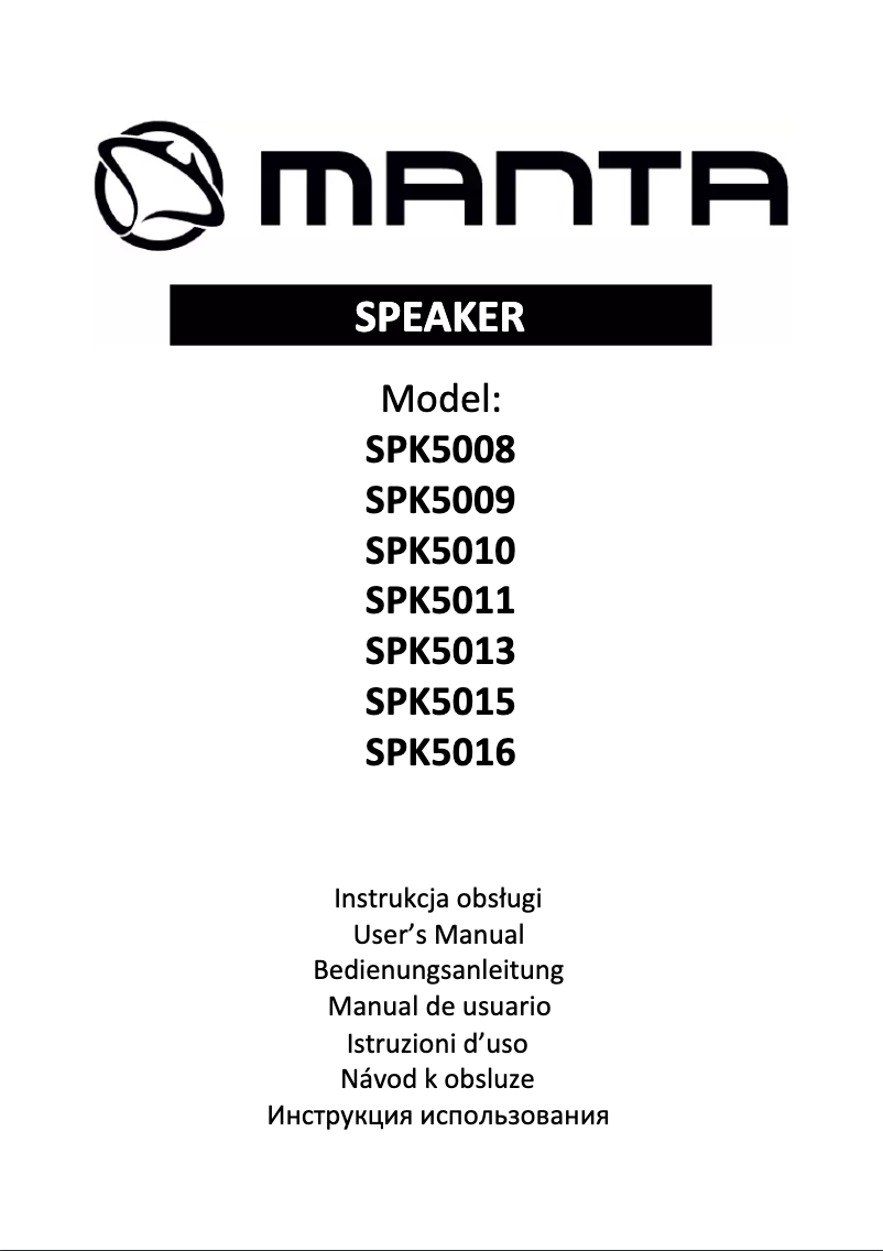 Página 1 del manual Manual de usuario Manta SPK5009