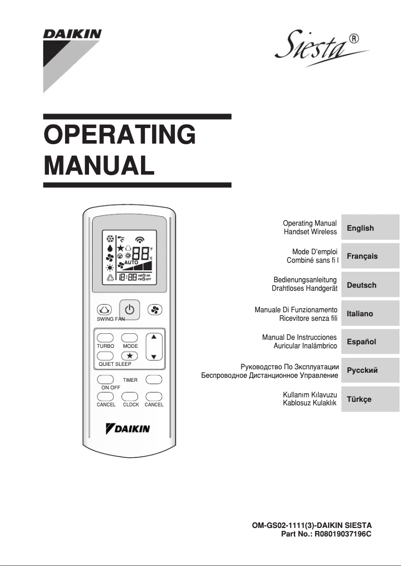 Página nº 1 - Manual de usuario Daikin ARXB25C5V1B9