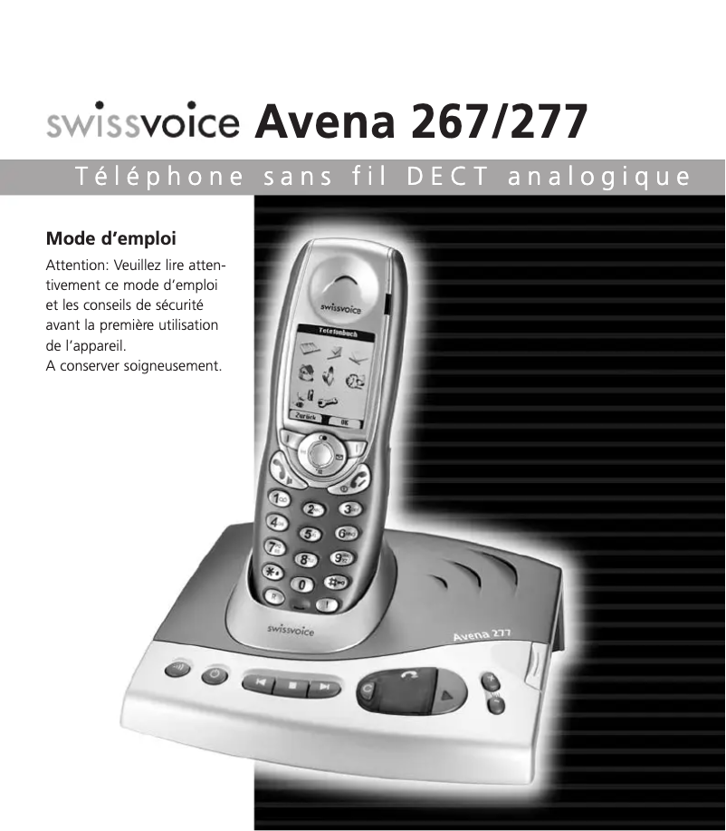 Página nº 1 - Manual de usuario Swissvoice Avena 277