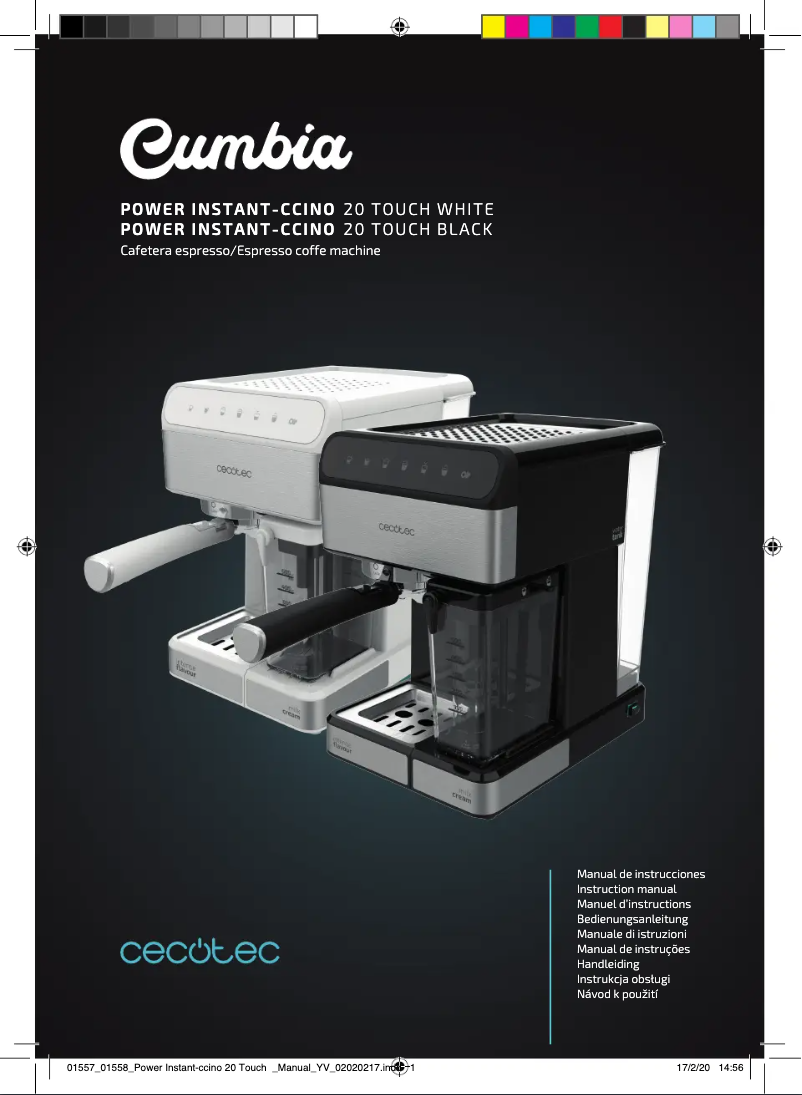 Página 1 del manual Manual de usuario Cecotec Power Instant-ccino 20 Touch