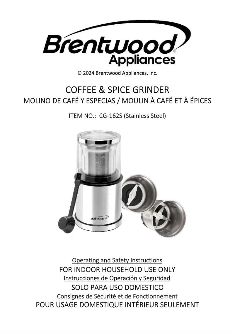 Página 1 del manual Manual de usuario Brentwood CG-162S
