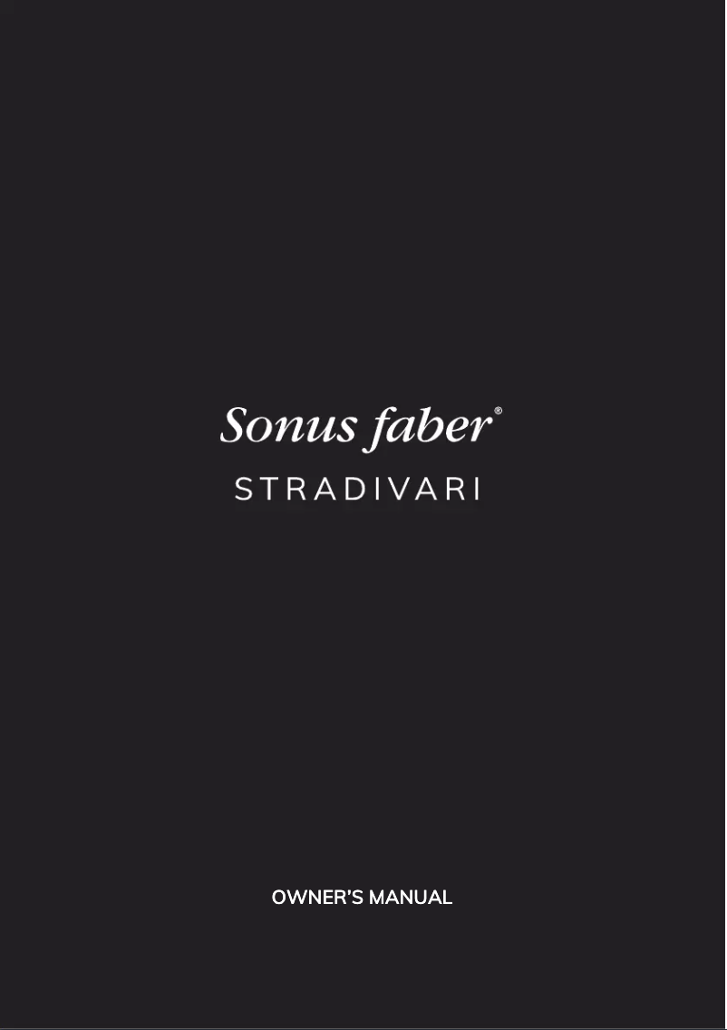 Página 1 del manual Manual de usuario Sonus Faber Stradivari G2