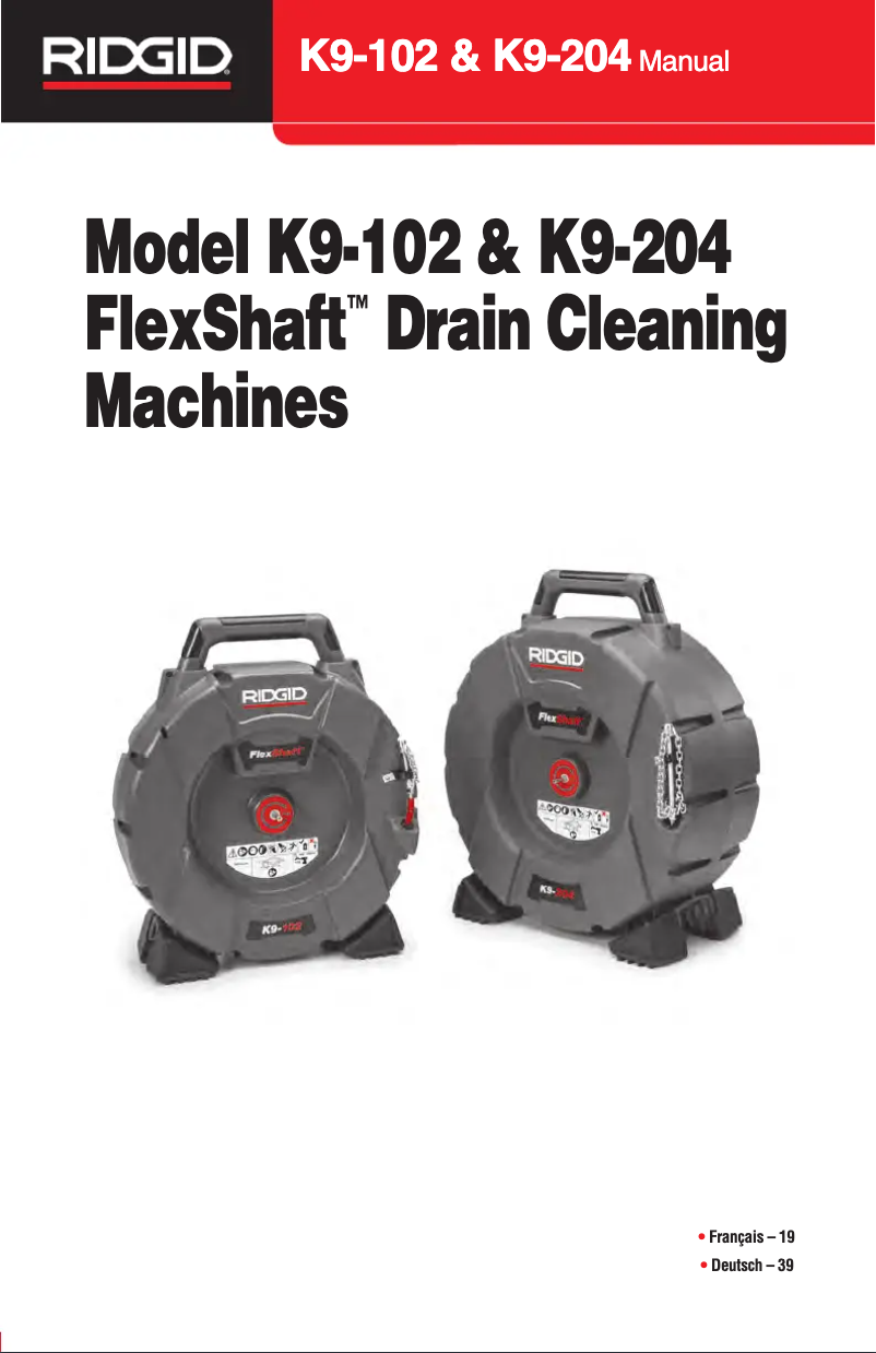 Imagen de la primera página del manual del dispositivo FlexShaft K9-204