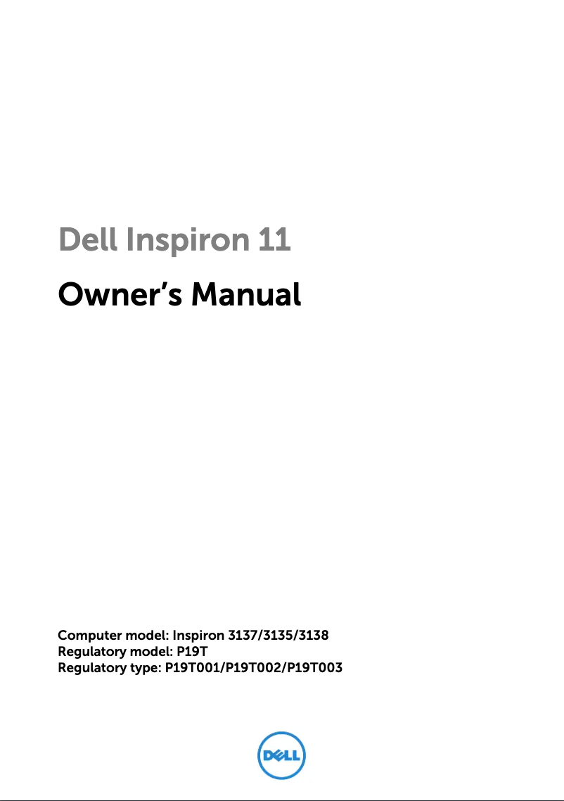 Página 1 del manual Manual de usuario Dell Inspiron I3135-3750SLV