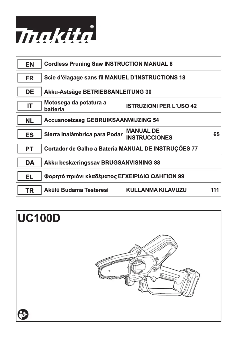 Imagen de la primera página del manual del dispositivo UC100D