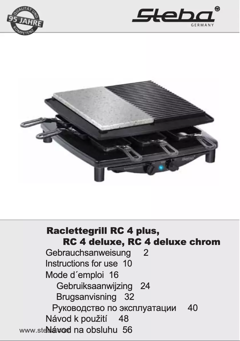 Imagen de la primera página del manual del dispositivo RC 4 deluxe