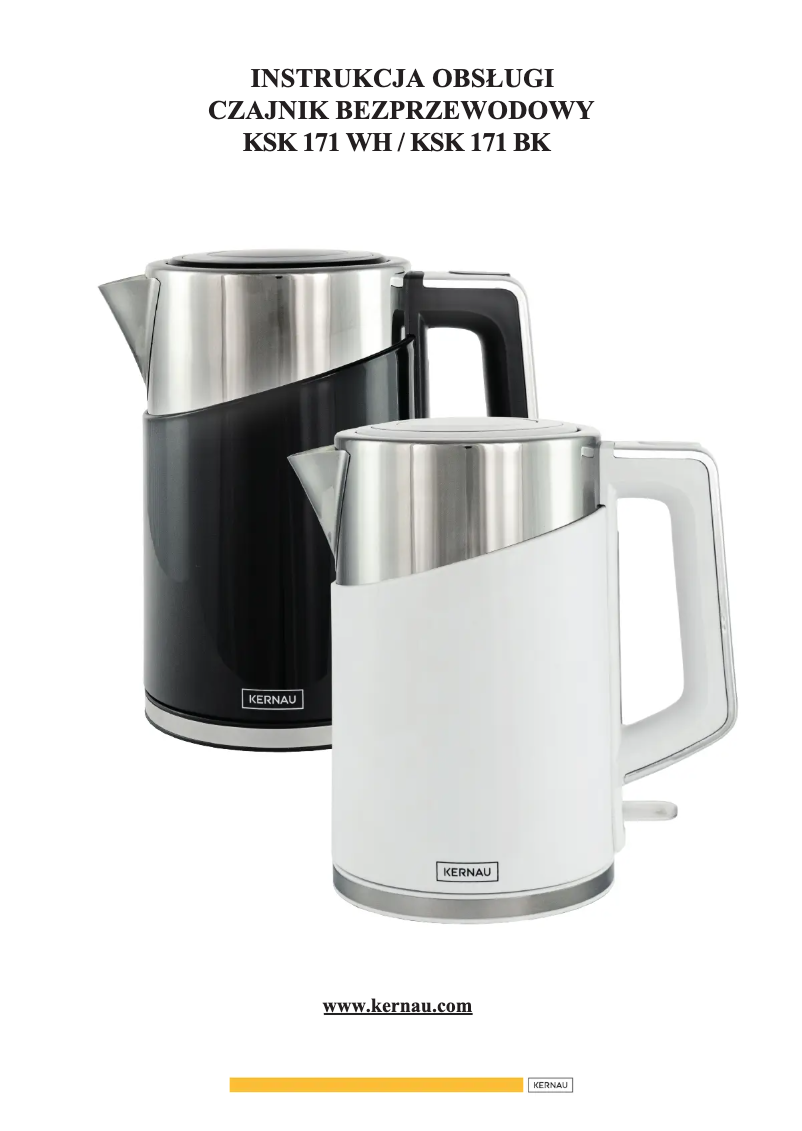 Imagen de la primera página del manual del dispositivo KSK 171 WH