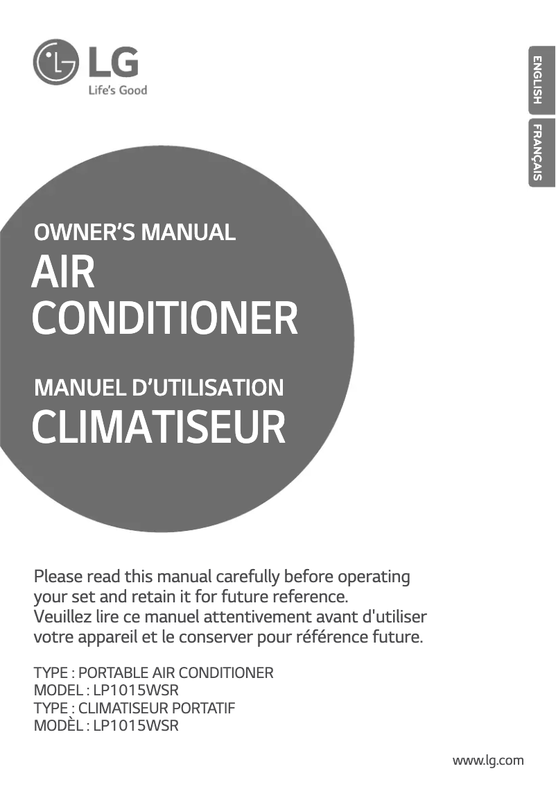 Página 1 del manual Manual de usuario LG LP1015WSR