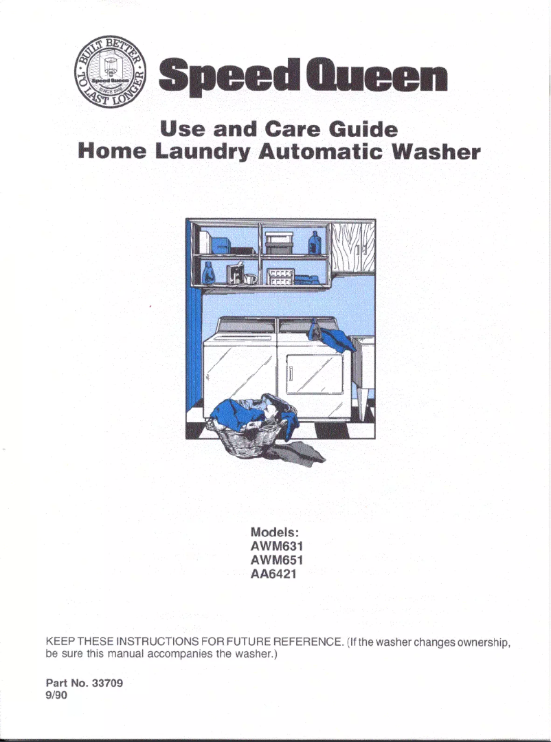 Imagen de la primera página del manual del dispositivo AWM651W