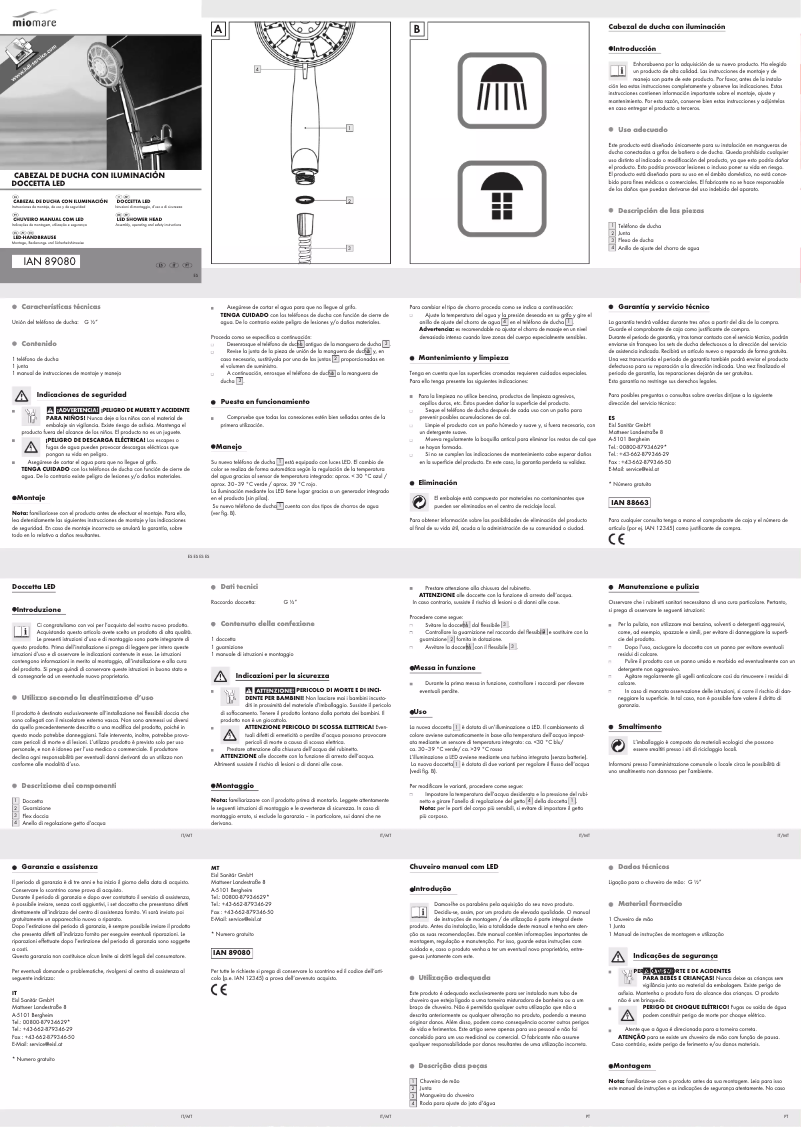 Página 1 del manual Manual de usuario Miomare IAN 89080