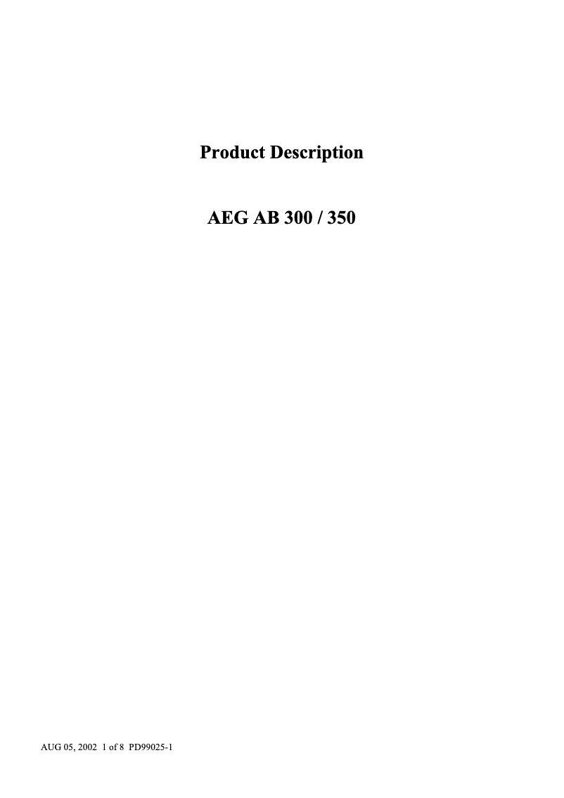 Imagen de la primera página del manual del dispositivo AB 300