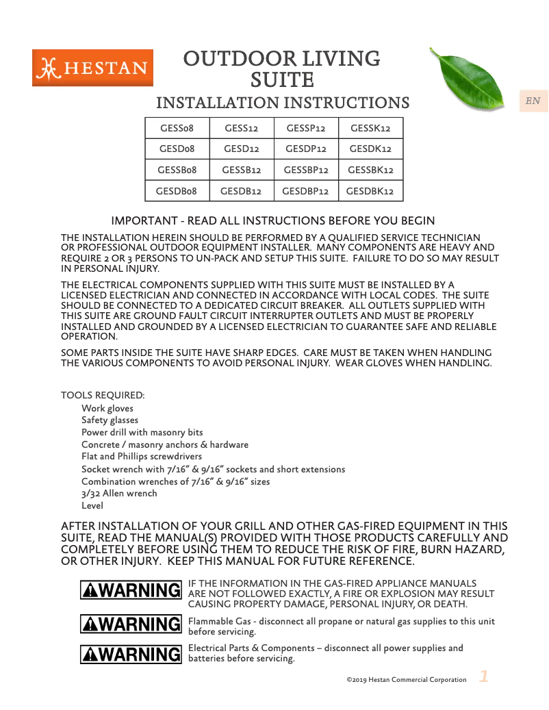 Imagen de la primera página del manual del dispositivo GESDBK12