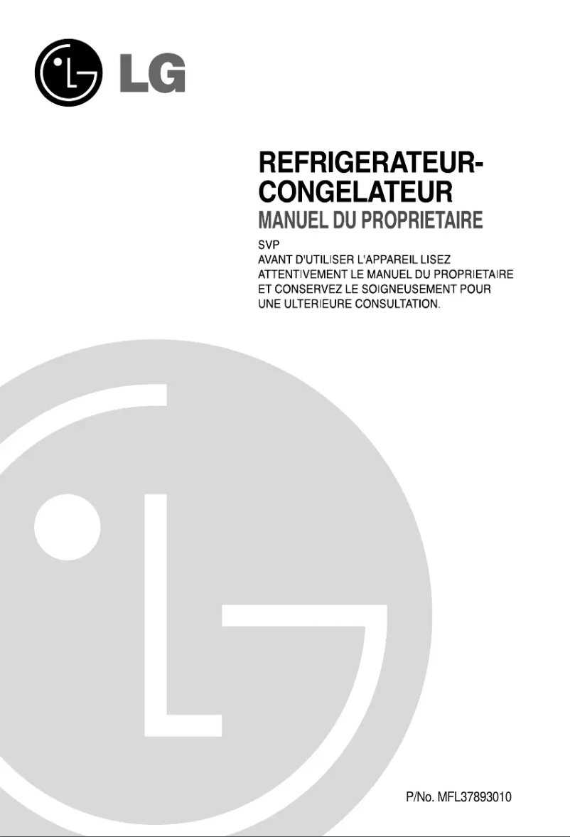 Página nº 1 - Manual de usuario LG GR-B652YCF