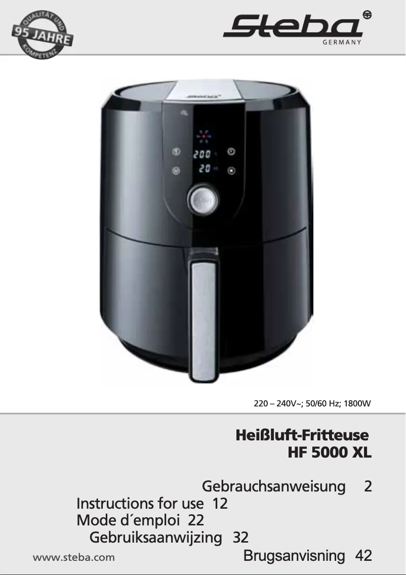 Imagen de la primera página del manual del dispositivo HF 5000 XL